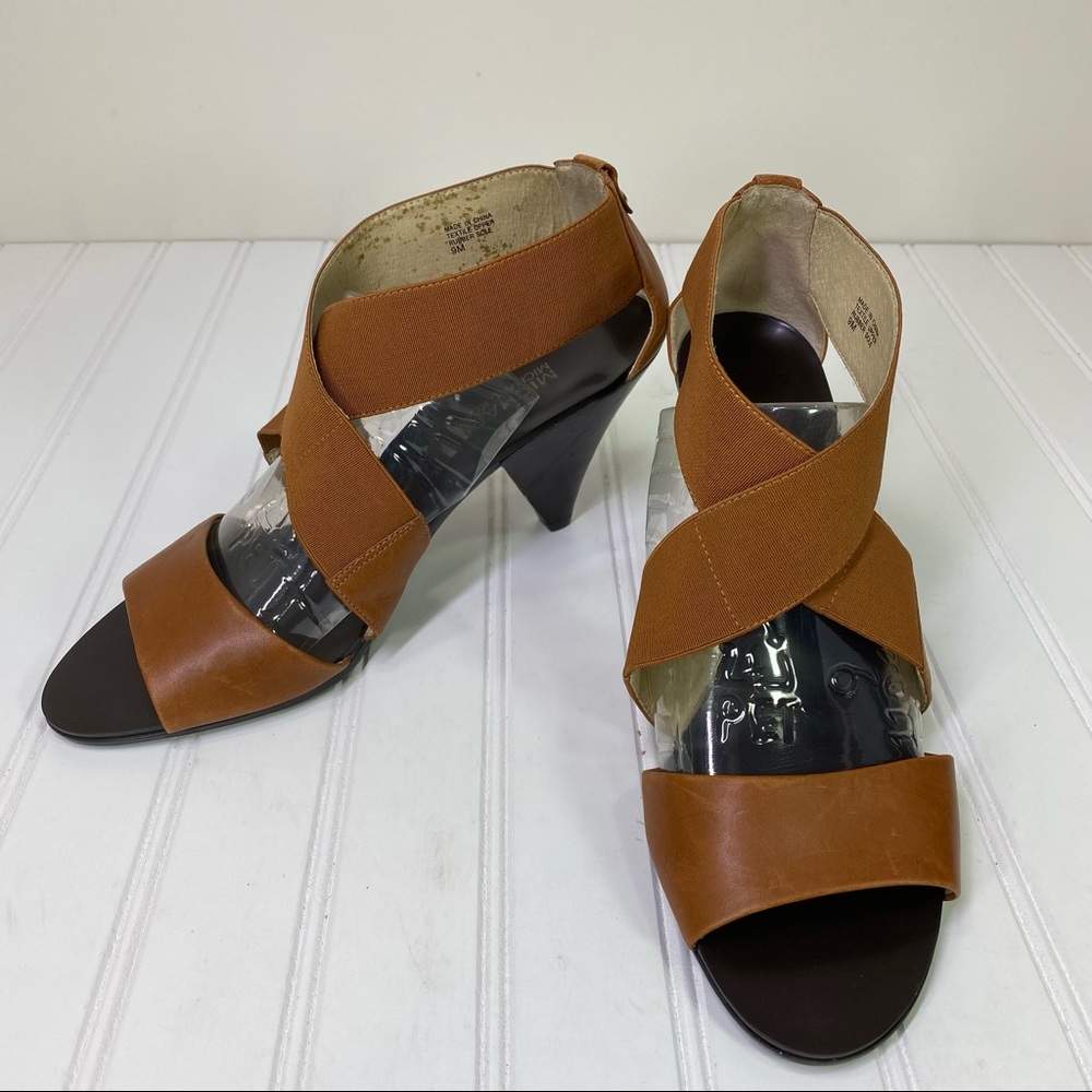 Michael Kors brown crisscross Sandals